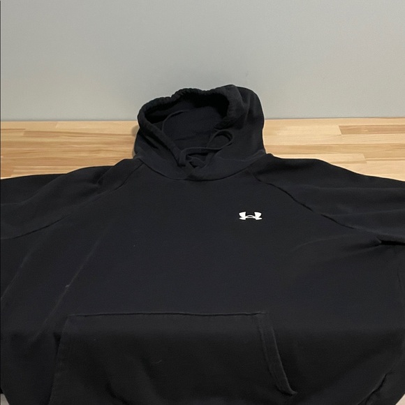Under Armour Other - Under Armour Black Crewneck Hoodie with White Logo